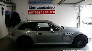 Scheibentönung BMW Z3 Coupé - 5% Lichtdurchlässigkeit, 95% Verdunklung